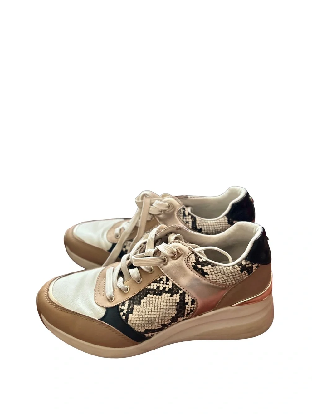 ALDO Iconistep Snake Printed Wedge Sneakers - Size 8.5